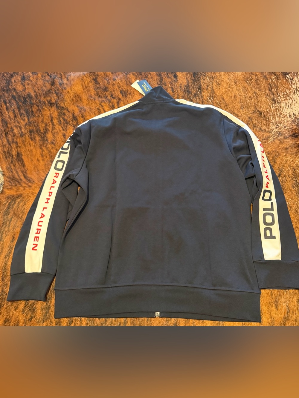 Polo Ralph Lauren Double Knit Aviator Track Jacket Blue Navy NWT Men’s XL - Picture 3 of 12